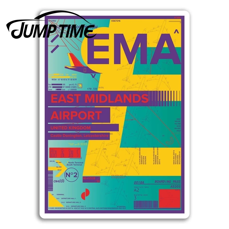 Jump Time For East Legends Airport Adesivi In Vinile Inghilterra Uk Adesivo Da Viaggio Adesivo Per Paraurti Per Auto Accessori Per Auto Impermeabili