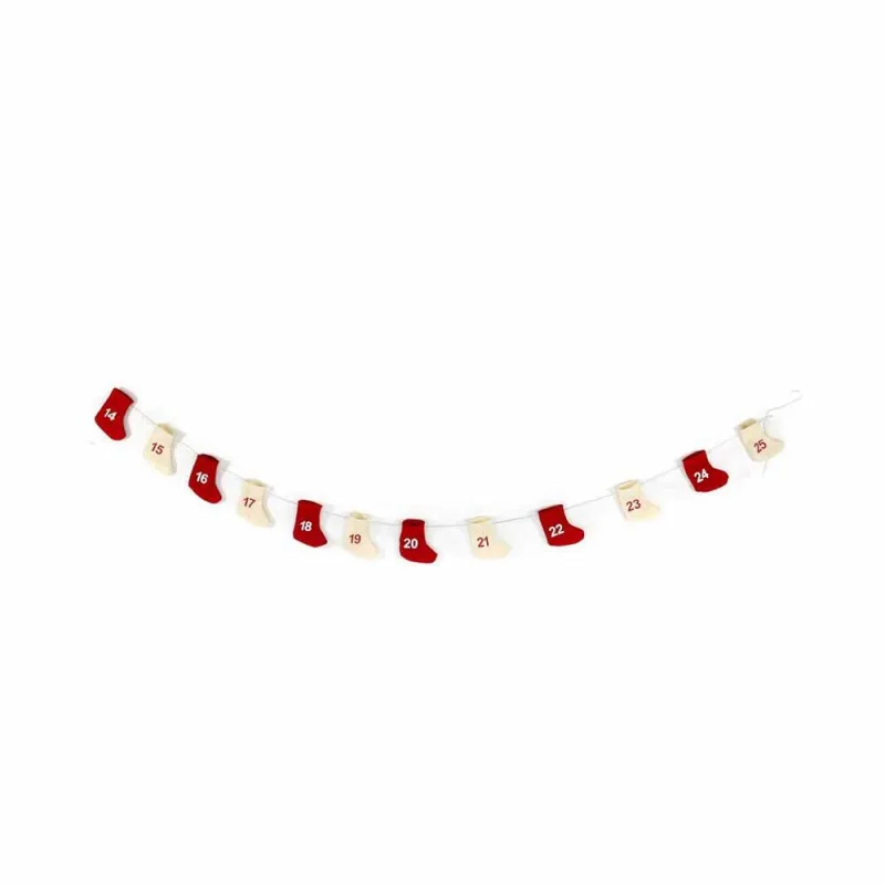 navidad 24pcs/set Christmas Pendant Socks Countdown Christmas Stockings Gift Bag Decoration Party Supplies New Year Decor