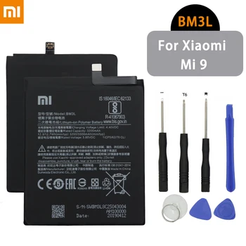 

Xiaomi Phone Battery BM3L 3200mAh For Xiaomi Mi 9 Mi9 High Quality Original Replacement Batteries Retail Package Free Tools