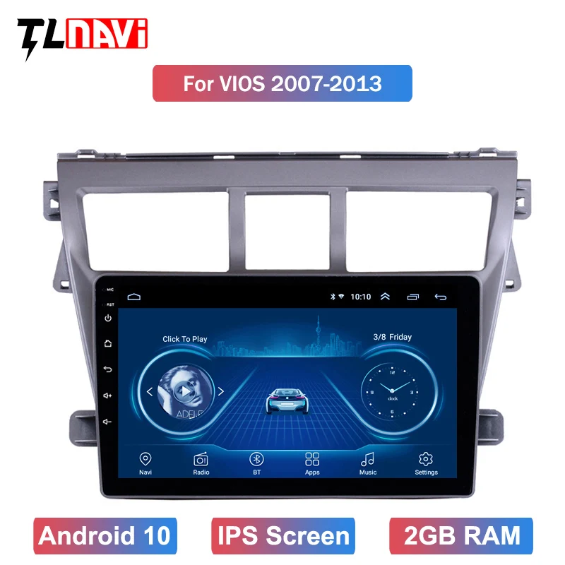 GPS авто стерео 9 &quotавтомобильное радио для 2007 2008 2009 2010 2011 2012Toyota VIOS Yaris Android 10