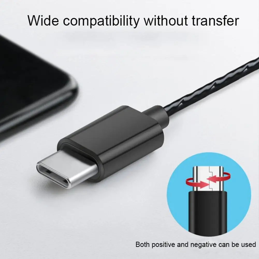 Usb type-C проводные наушники 4D стерео в ухо музыкальные наушники гарнитура в линии с регулятором громкости с микрофоном для смартфона