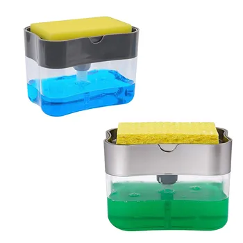 

Multifunction Soap Dispenser Sponge Caddy Non-toxic Odorless Dispenser Kitchen Rack Creative Bathroom Washing Soap Storage Box