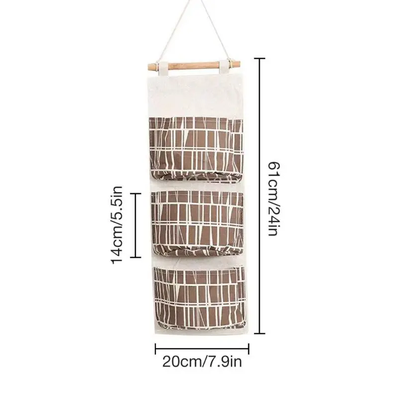 3 шт. настенная подвесная сумка для хранения, двери и стены для хранения с 4 карманами Спальня сумка E65B