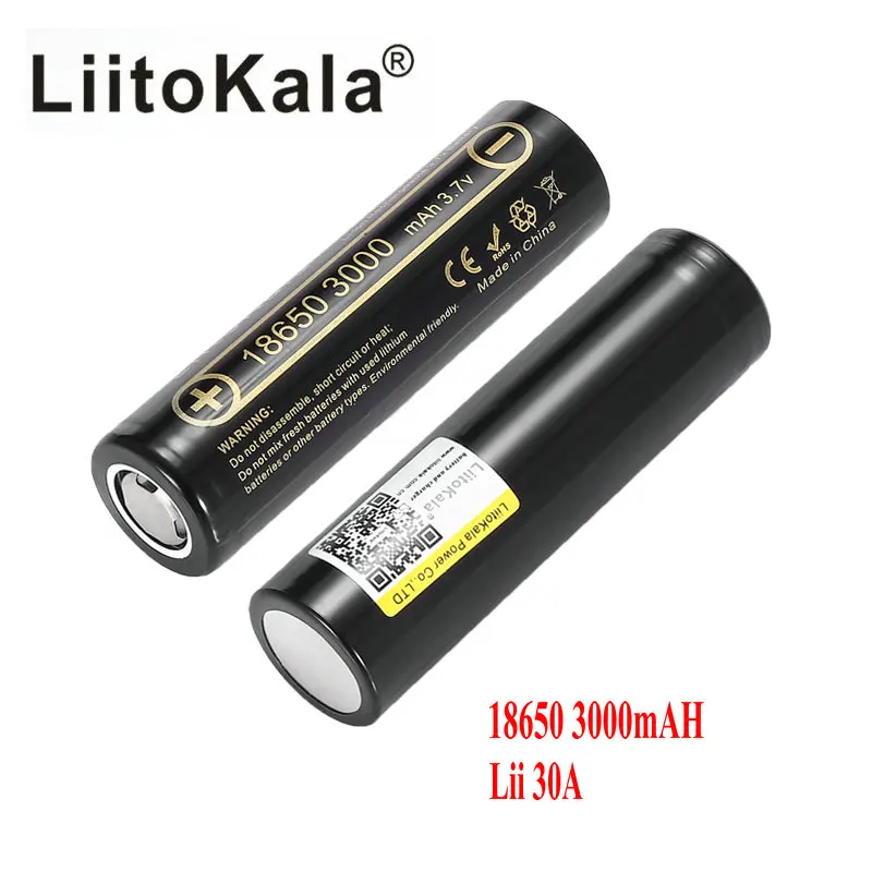 

2019 HK Lii-30A LiitoKala 3.6V 18650 3000mAh 18650 battery for HG2 discharge 20A dedicated electronic cigarette Power battery