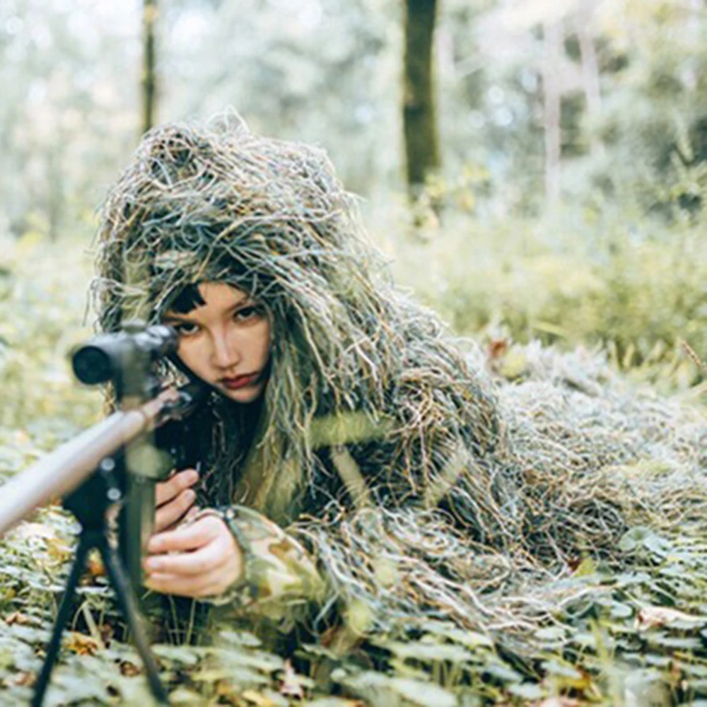 Детский Камуфляжный костюм PUBG Ghillie одежда для охоты тактическая Униформа плащ