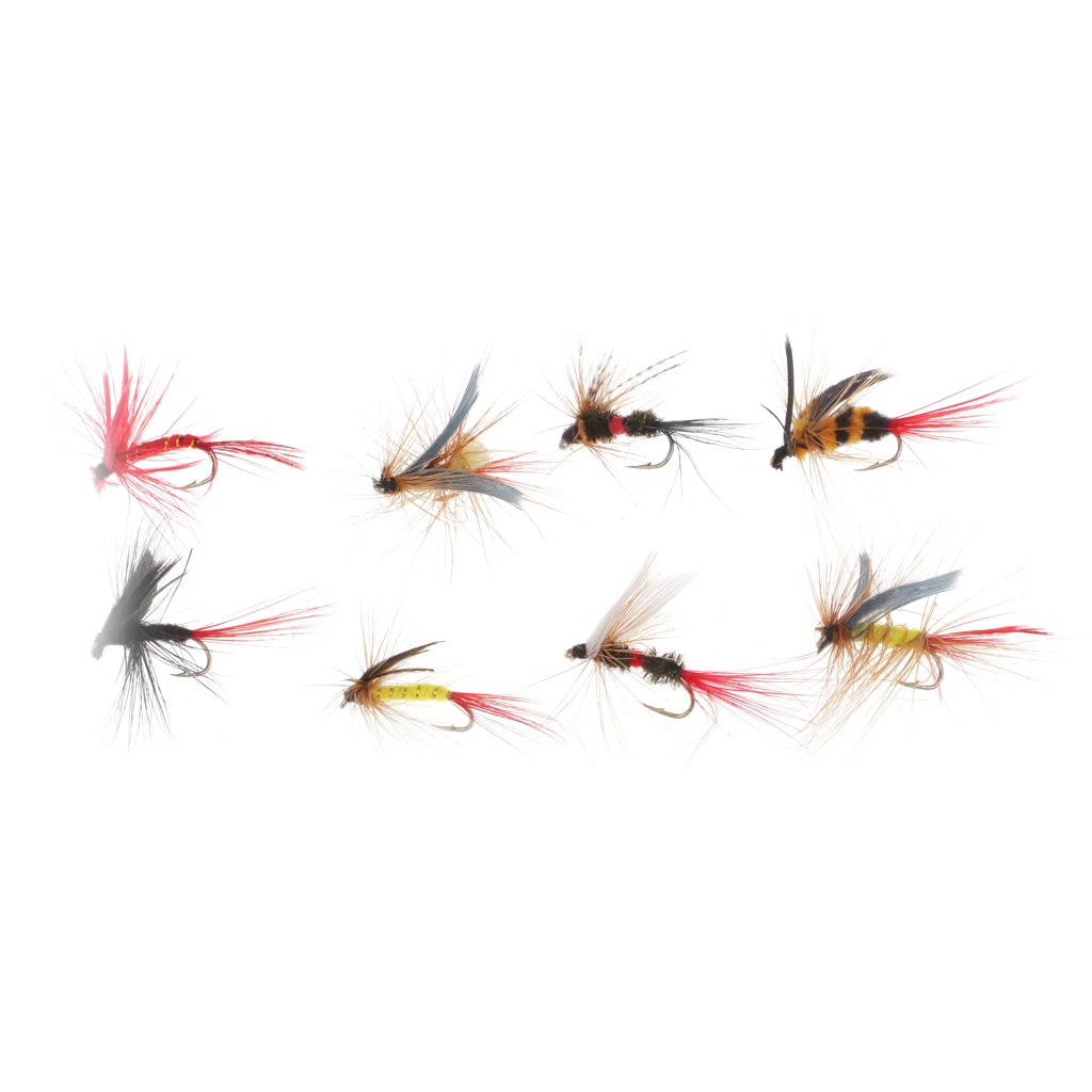 40pcs Fly Fishing Lure Colorful Wet / Dry Simulation Flies Butterfly Baits Waterproof box for Fishing Lovers