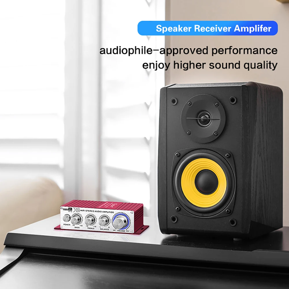 KINTER MA-180 Mini Power Amplifier Subwoofer Amplificador Class AB 2 Channel Stereo Audio Sound Amp For Car HiFi Speaker DIY