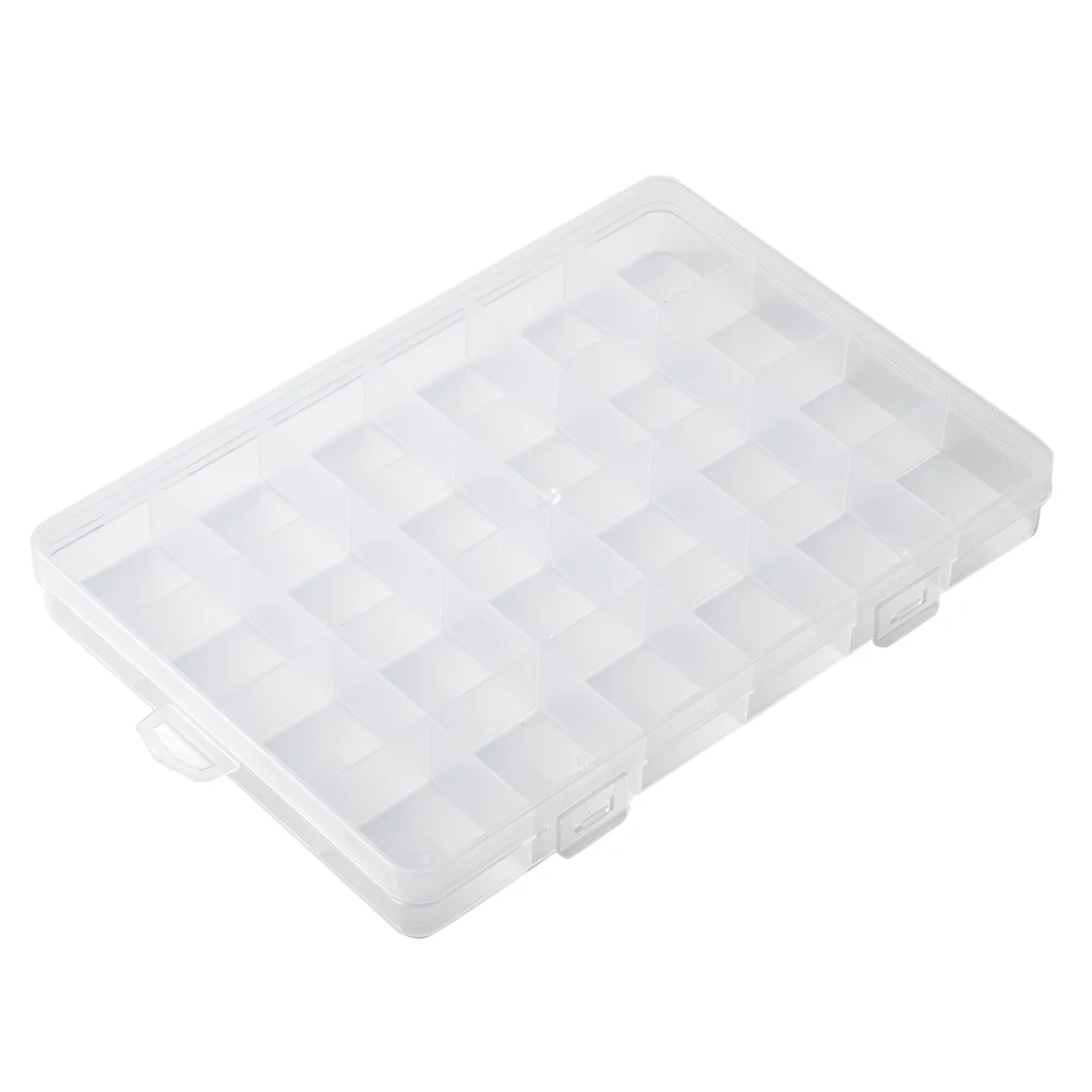 24 Grids Plastic Cross Stitch Embroidery Floss Storage Box Floss Bobbins Storage Organizer DIY Cross Stitch Sewing Supplies tool pouch belt