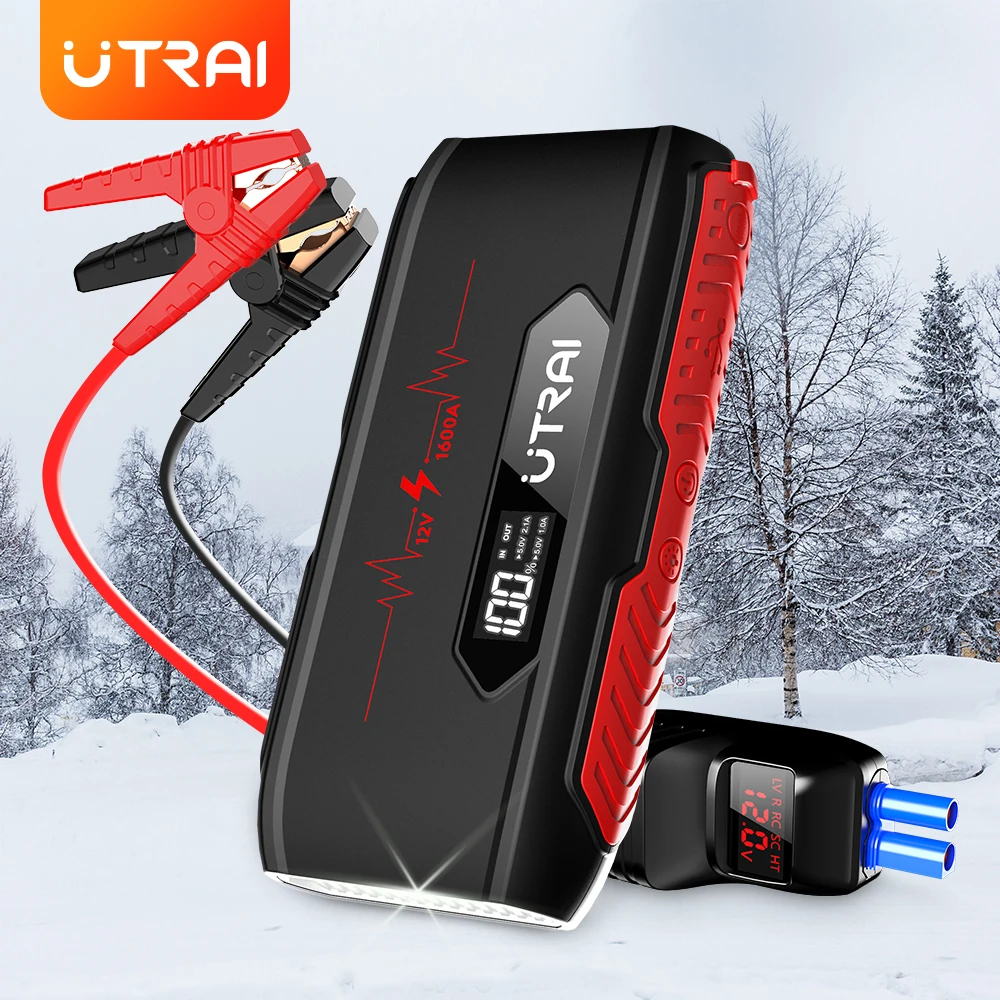 UTRAI Jump Starter 1600A 20000mAh Starting Device Power Bank Car Booster Battery Emergency Starter