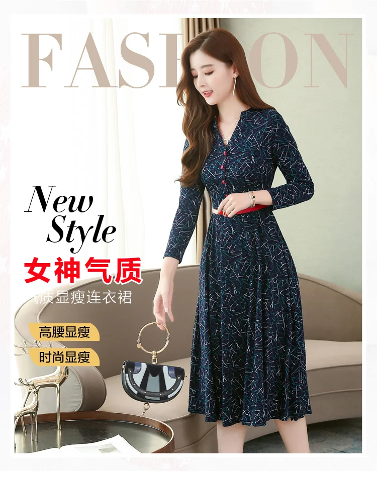 Винтажное Хлопковое платье-миди Boho с принтом; сезон осень-зима; 3XL; большие размеры; платье с длинными рукавами; элегантные женские облегающие вечерние платья