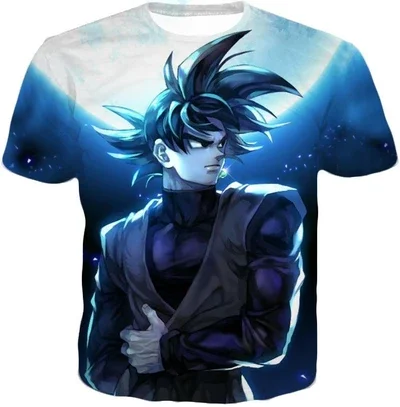 Camiseta informal con estampado 3D de DRAGON BALL Z, camisetas de manga corta de supersaiyan, ROSE, Goku, el villano grande más guapo