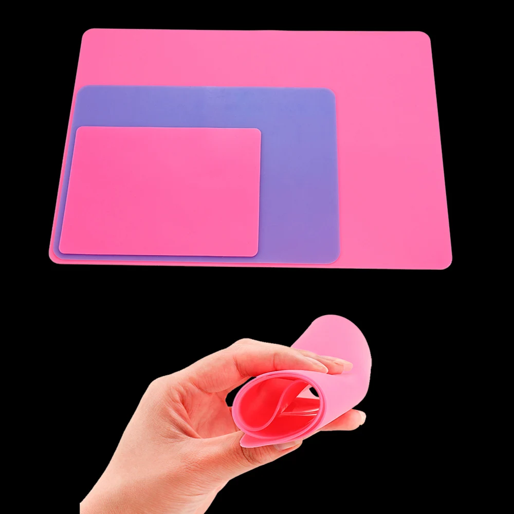 

1pcs Blue Pink S/M/L Size Silicone Mold Jewelry Making Handmade Tool Table Plate Mat Resin Silicone Plate For DIY Jewelry Making