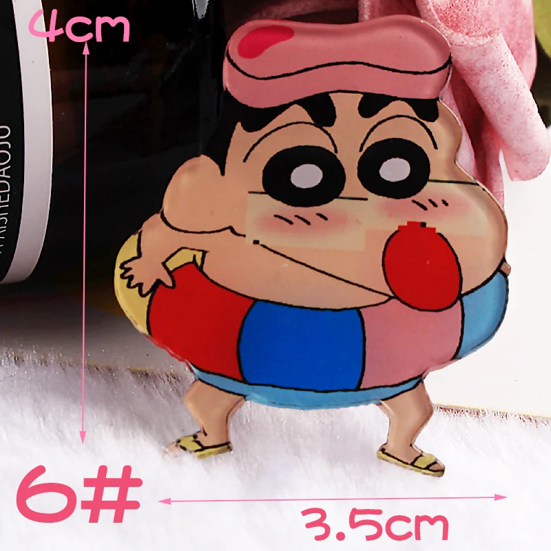 1 шт. Crayon Shin-chan мультфильм демон значки на одежду акриловые значки Kawaii значки на рюкзак булавка брошь значок Y13 - Color: Y13-6