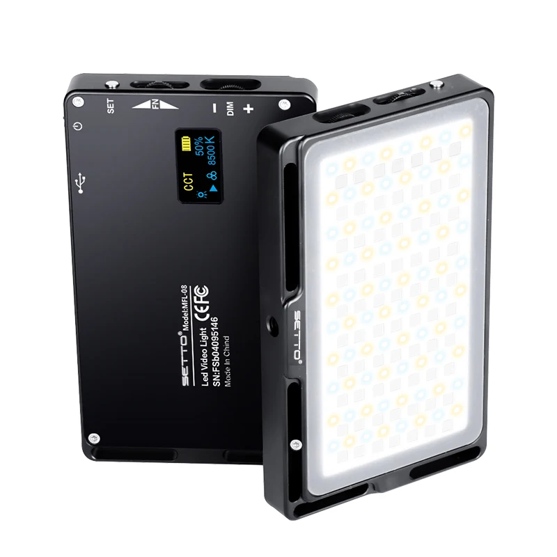  SETTO Colorful RGB LED Video Light Dimmable Full Color SCENE mode Studio Vlog Photography Lighting  - 4000012399338