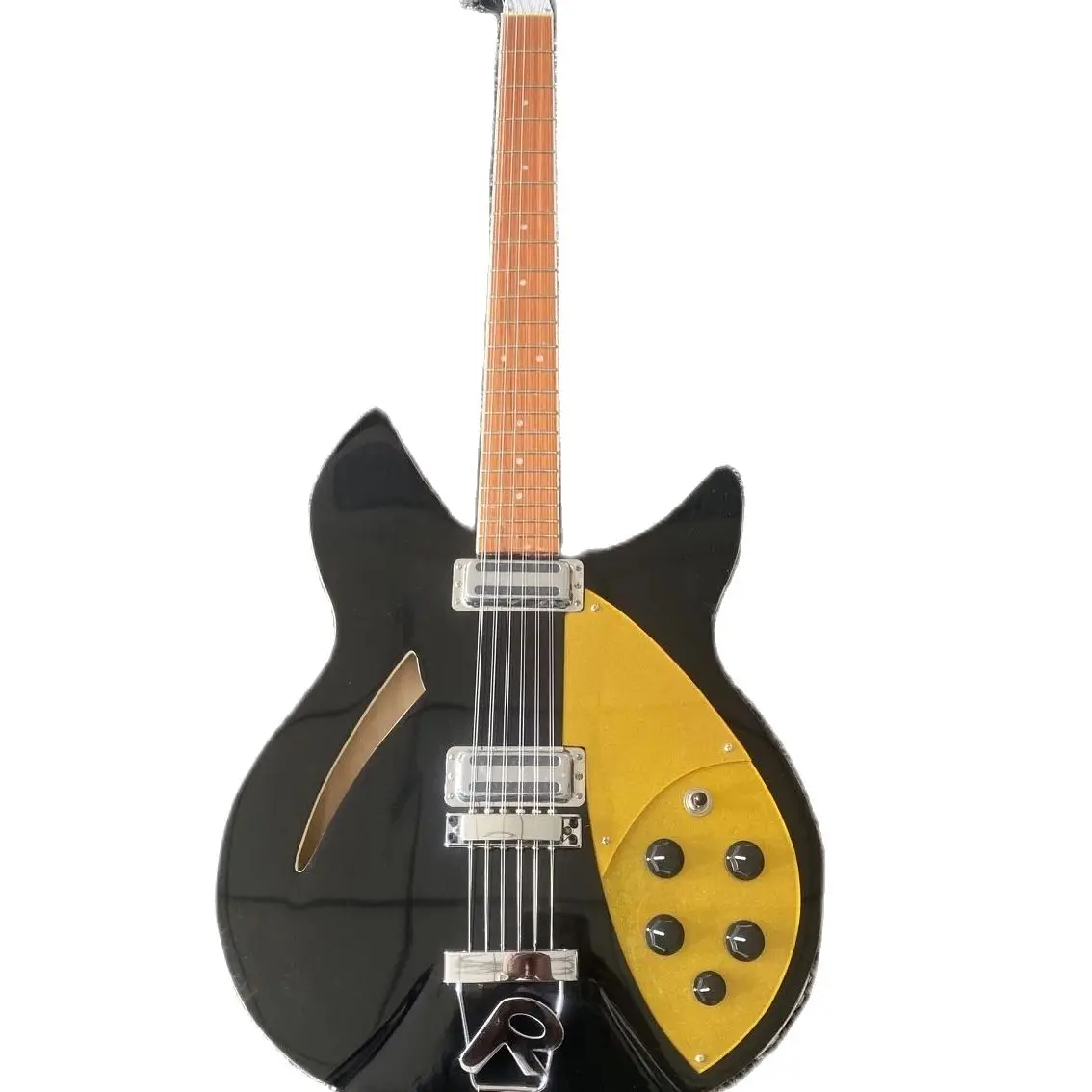 Rickenback-12 строка электрогитара 360 черный цвет с позолотой удар custom shop | Спорт и