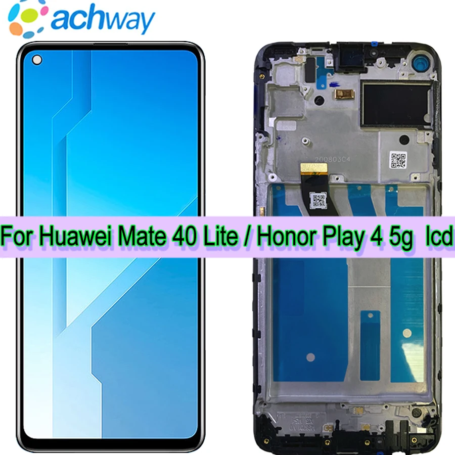 ЖК-дисплей для Huawei Honor Play 4 с дигитайзером сенсорный экран в сборе рамкой Mate 40 Lite