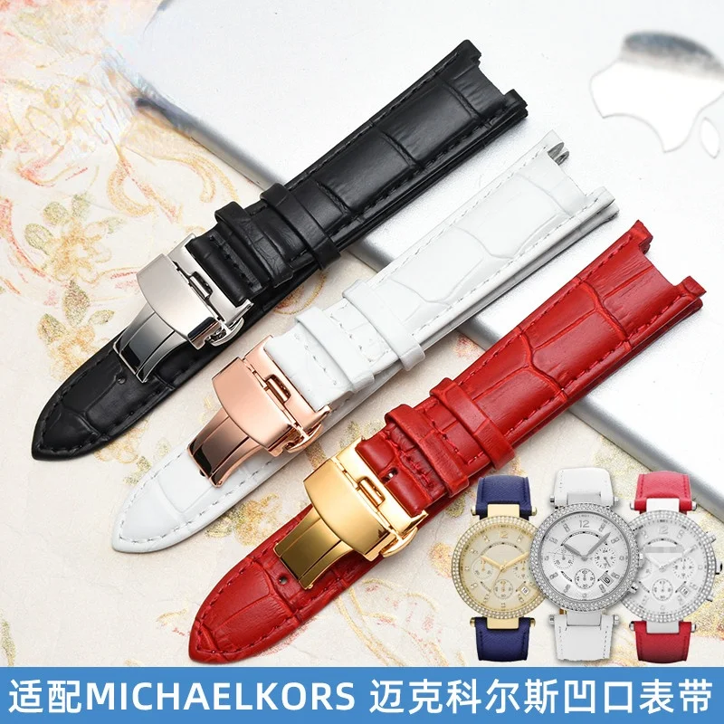 Genuine Leather Watchband For Mk Table 