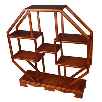 

Solid wood rosewood shelf Purple teapot crafts mahogany display stand Modern antique multi-storey