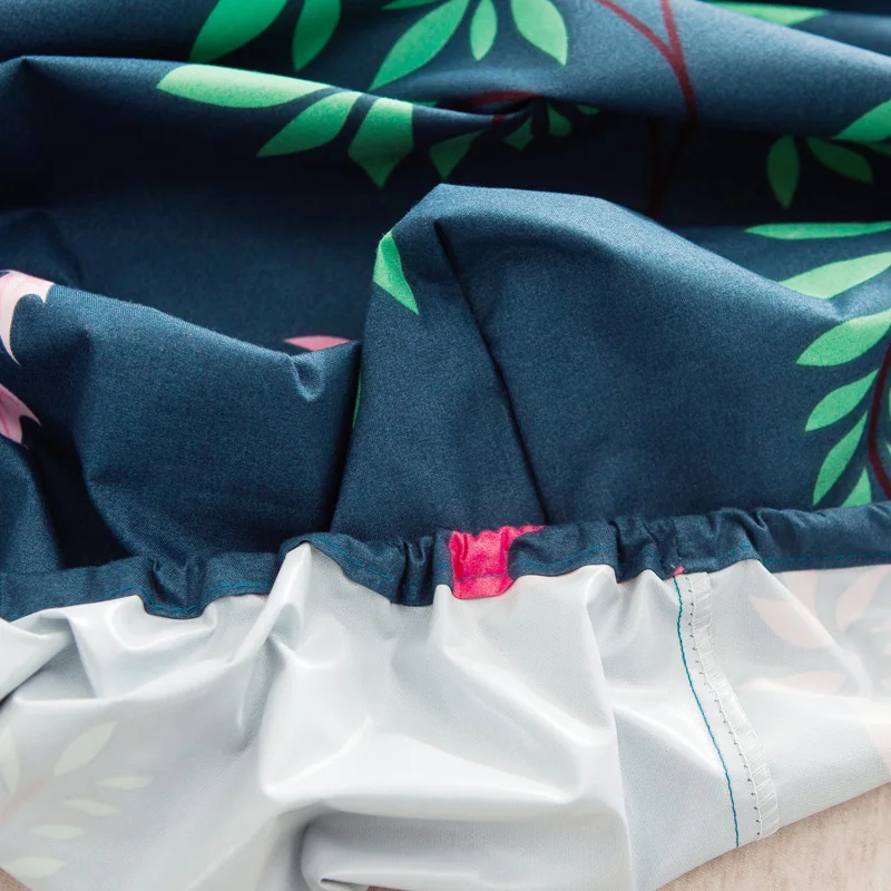 Чехол для матраса с принтом Sisher, водонепроницаемый защитный коврик, мягкий Натяжной лист, раздельное водяное постельное белье с эластичным воздухопроницаемым покрытием