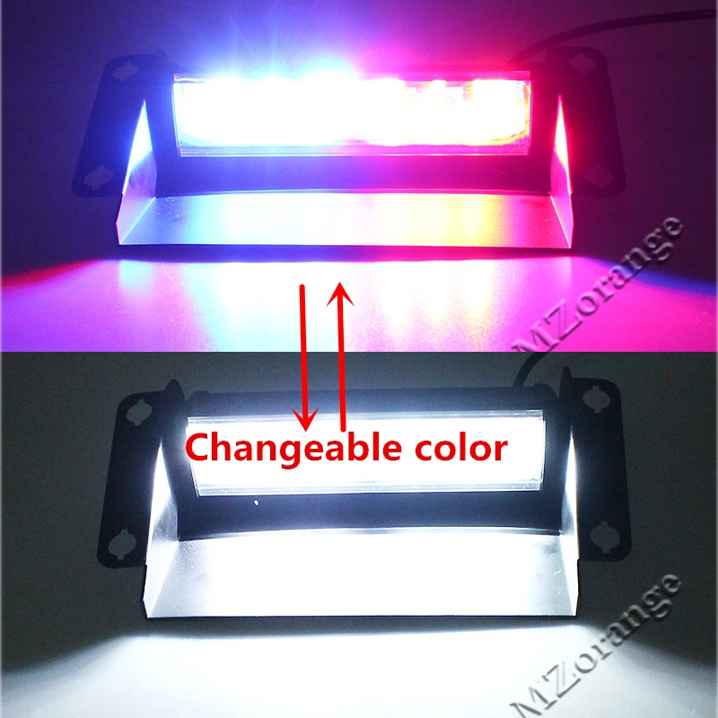 MZORANGE 6LED 12 В/24 В красный/синий тире Аварийная сигнализация световая сигнальная лампа белый Янтарный сменный автомобильный полицейский стробоскоп вспышка
