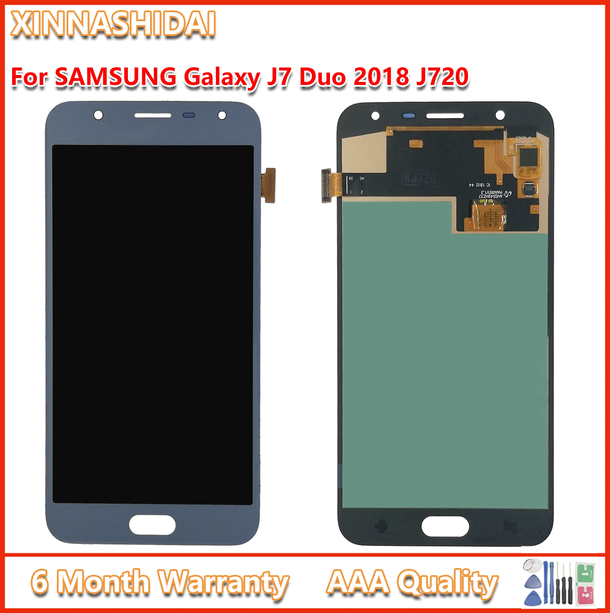 Для Samsung Galaxy J7 Duo 2018 J720 J720F SM-J720F ЖК-дисплей дигитайзер сенсорный экран для в сборе |
