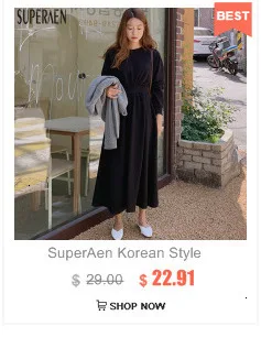 SuperAen, Европейское женское длинное платье с длинным рукавом, хлопковое повседневное женское платье с круглым воротником, корейский стиль, осенняя Новинка, женская одежда