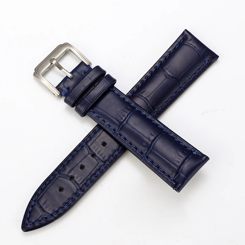 Ремешки для наручных часов из натуральной кожи для умных часов B57 Hero Band 3 сменный ремешок высококачественный браслет на запястье+ инструмент - Цвет: Синий