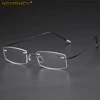 Titanium Frame Ultra Light Memory Super Stretch Temple Anti-fatigue Rimless Reading Glasses 0.75 1 1.5 1.75 2 2.25 To 4 2