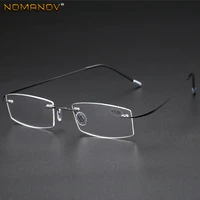 Titanium Frame Ultra Light Memory Super Stretch Temple Anti-fatigue Rimless Reading Glasses 0.75 1 1.5 1.75 2 2.25 To 4 2