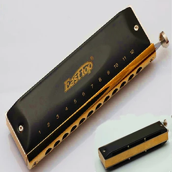 

Easttop Professional Chromatic Harmonica Brass Comb 12 Hole 48 Tone C Key Armonica gaita Mouth Ogan music Instrumentos