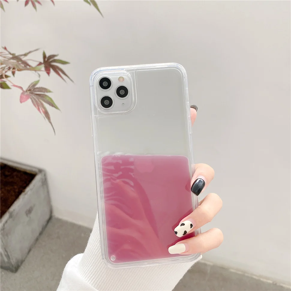 Qianliyao Liquid Quicksand Juice color Phone Case For iPhone 12 Mini 11 Pro Max XS X XR 6 6S 8 7 Plus SE 2020 Hard Back Cover