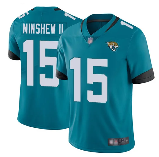 Stitiched, мужской Jacksonville#15 Jaguars Gardner Minshew II Джерси оливковый/золотой - Цвет: 2