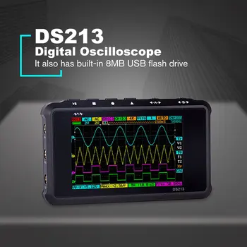 

DS213 Portable Digital Storage Oscilloscope 4 Channel 15MHz Bandwidth Mini DSO Scopemeter Scope Meter