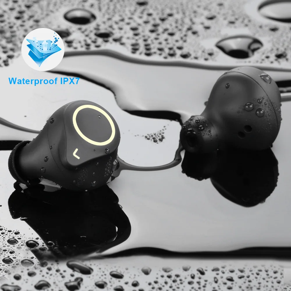 ALWUP Bluetooth наушники HIFI aptX IPX7 Беспроводные с сенсорным управлением беспроводные 5 0
