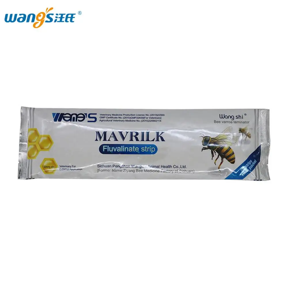 

Wangshi Mavrilk 20 Strips Fluvalinate Strip High Concentration Bee Varroa Mite Control Beekeeping Medicine Farm Tool Supplies