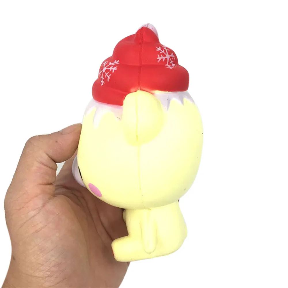13 см Squishy Poo Рождественский медведь снимает Anxiet для сжимания медленно распрямляющаяся Забавный игрушечный подарок мягкое медленное нарастающее при сжатии Коллекция игрушек