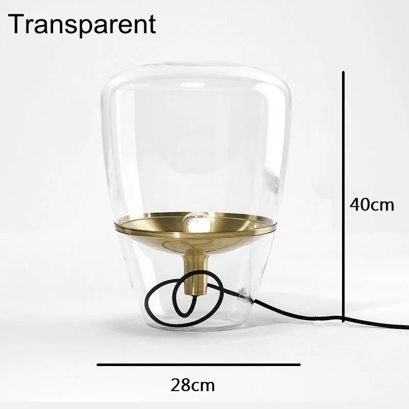Czekh Design Brokis Balloons Glass Table Lamps Modern Minimalist Decorative Led Desk Lamps Bedroom Study Living Room Coffee Cafe - Цвет корпуса: Transparent Medium