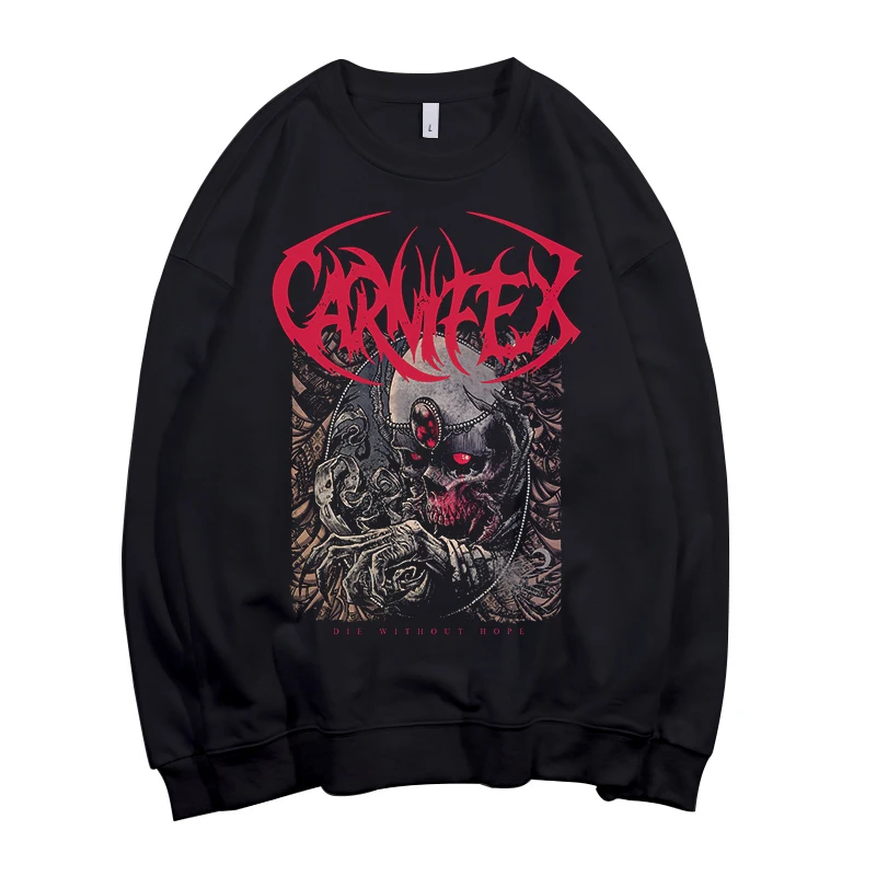 Carnifex С группой в жанре дэткор унисекс вырез лодочкой хлопок Свитшот Азиатский размер