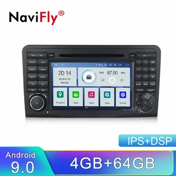 

NaviFly 2 Din IPS DSP 4G+64G Android 9.0 Auto gps dvd radio player for Benz GL ML CLASS W164 ML350 ML500 Carplay DAB camera DVR