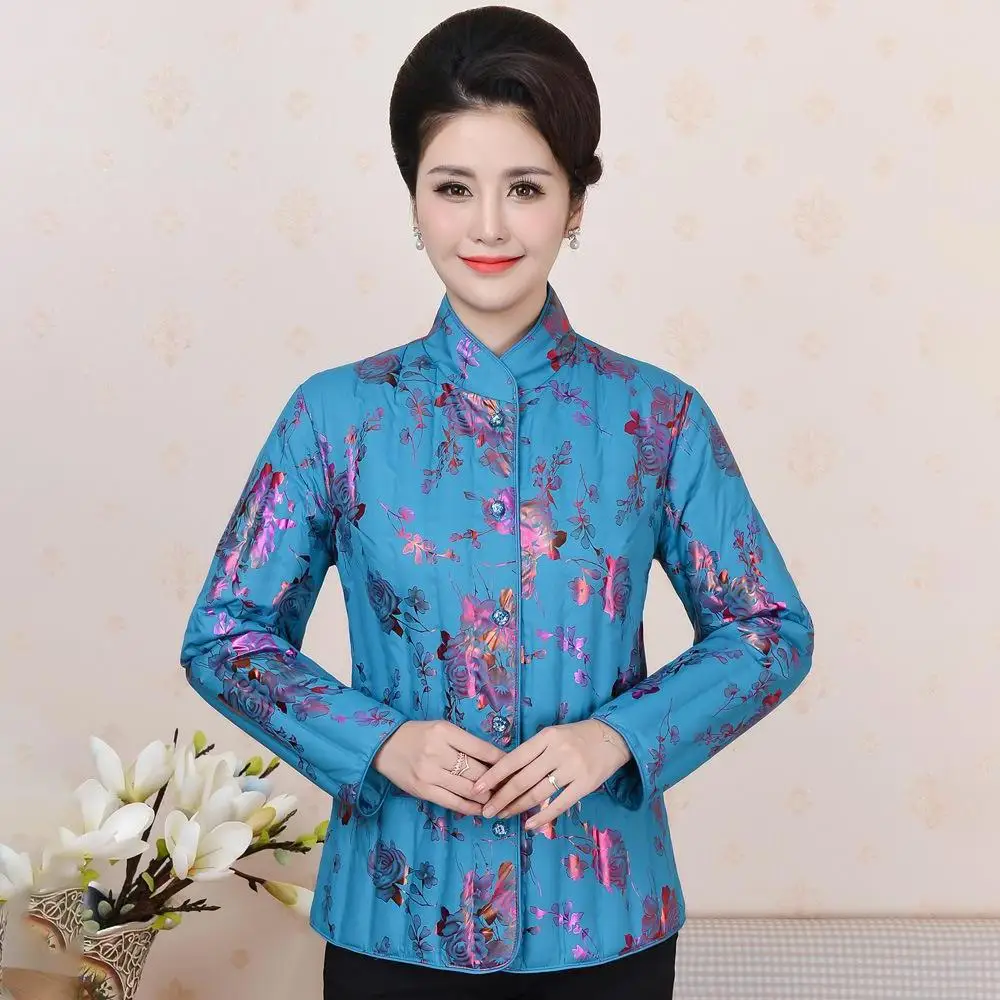 

2018 Autumn And Winter Middle Aged And Elderly People down Jacket Inner Wearing Women's Body Hugging Warm Middle-aged Women Dres