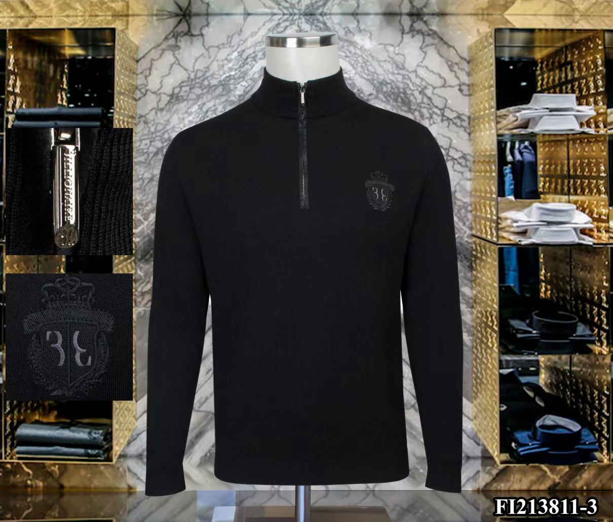 PROD 1005003147844297 Billionaire Sweater Cashmere men's 2021 winter
new high quality elasticity warm embroidery High collar Casual big size
M-4XL