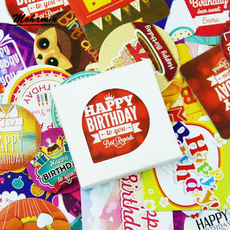 

38 Pcs Cute Kawaii Happy Birthday Cut Korean Japanese Perfume Bottle Diy Gift Crapbooking Stamp Self Adhesive Stickers