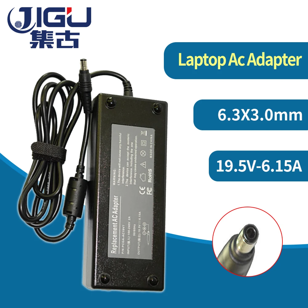 19 5 V 6.15A 6 3*3 0 мм 120 Вт Замена для Lenovo IdeaPad Y470 Y460P Y570 A300 A700 C305 C300 C320 AC зарядное