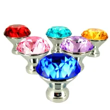 Долгосрочные поставки; с украшением в виде кристаллов прозрачный алмаз кран с одной ручкой, диаметр дверные ручки Стекло дверные ручки Цвет 30 мм