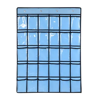 

30 Pockets Household Clear Hanging Bag Phone Jewelly Key Classroom Organizer Card Storage Room Door Back For Dorm Bag