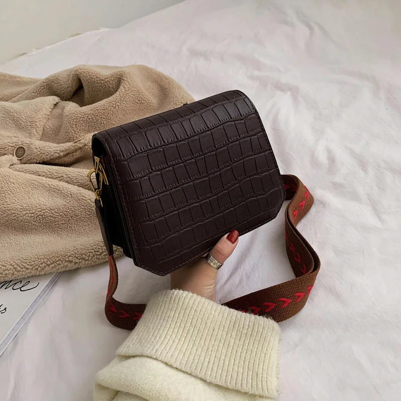 

Retro Hong Kong Style Bag Women's 2019 Popular of New Style Fashion Korean-style Versatile Textured Shoulder Bag Fashion Small S