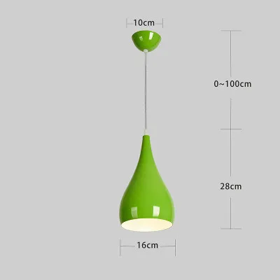 Современный Ресторан домашняя Люстра Столовая креативная Подвесная лампа бар магазин кухня подвесной светильник Скандинавское потолочное освещение Декор - Цвет корпуса: Зеленый