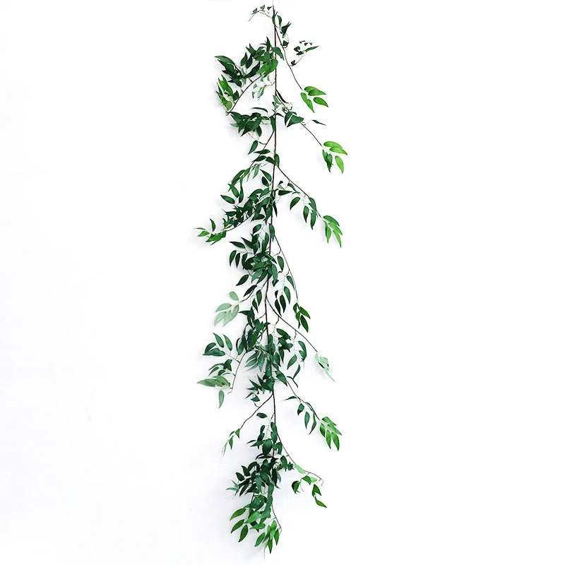 Artificial Ivy Leaf Eucalyptus Leaves Home Decor Wedding Decoration Plants Plastic Green Long Vine Fake Foliage Handmade 180cm - Цвет: 3