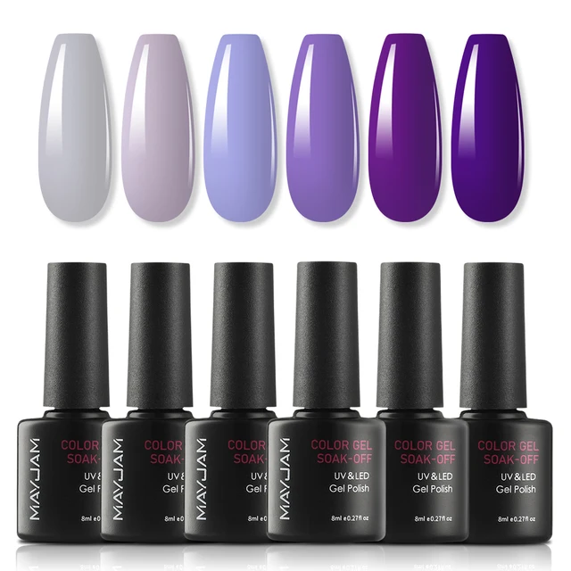 Gel Nail Polish Set All for Manicure Gel Kit Vernis Semi Permanent Varnish Hybrid 6pcs 8ml Natural Green Soak Off Gel Varnishes SY5672