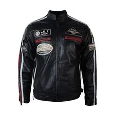 TACVASEN, куртка из искусственной кожи, мужская, весенняя, мотоциклетная, Байкерская, кожаная куртка, пальто, вышивка, Бомбер, пилот, искусственная кожа, куртки для мужчин